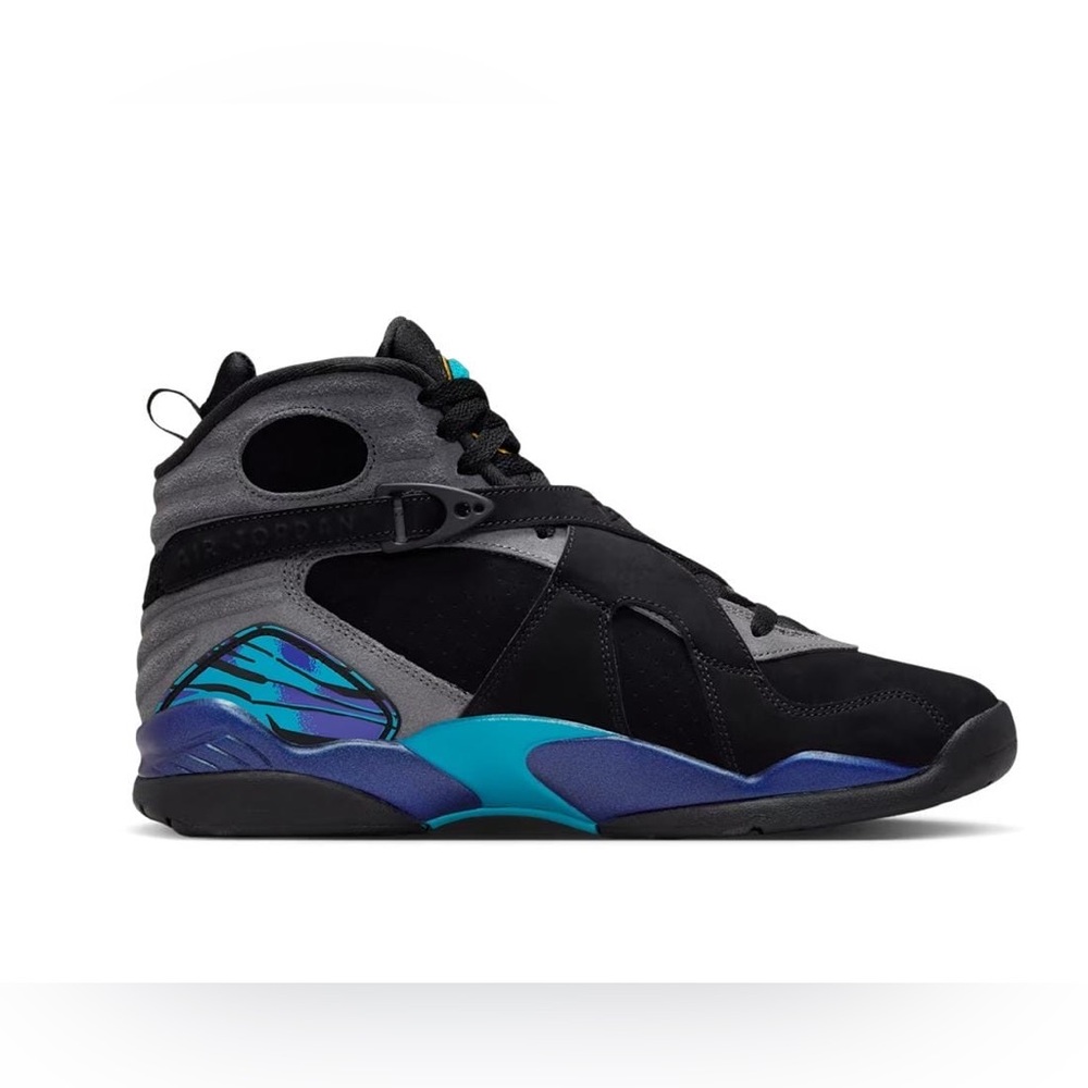 Nike Air Jordan 8 Retro‎ Aqua 2025 Size 3Y Black Multi New With Tags/Box
